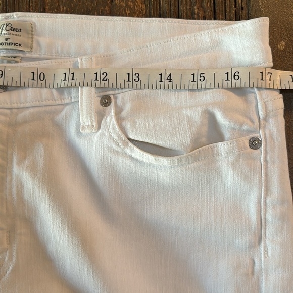J.Crew 8” Toothpick White Jeans - Picture 10 of 11